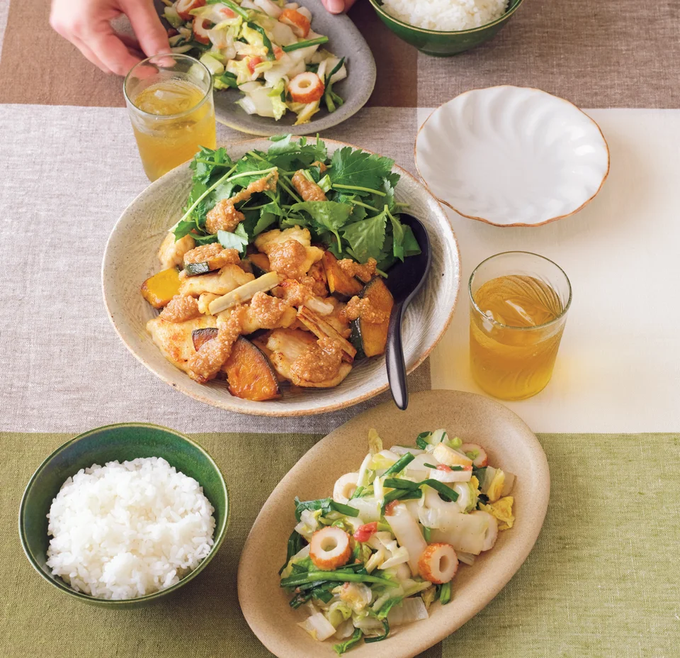 とりとごぼう、かぼちゃのから揚げ