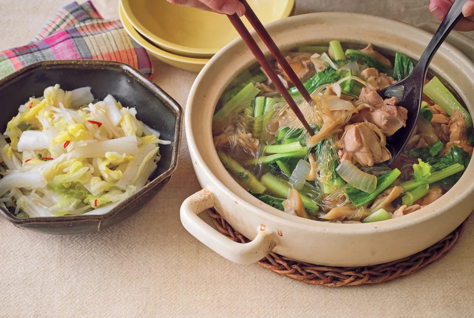 とり肉と小松菜の和風鍋