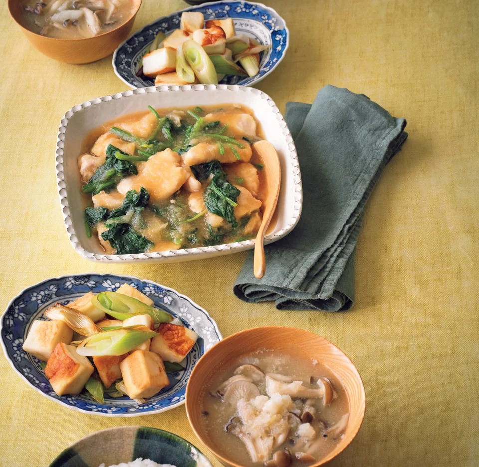 とりむねとほうれん草のみぞれ煮