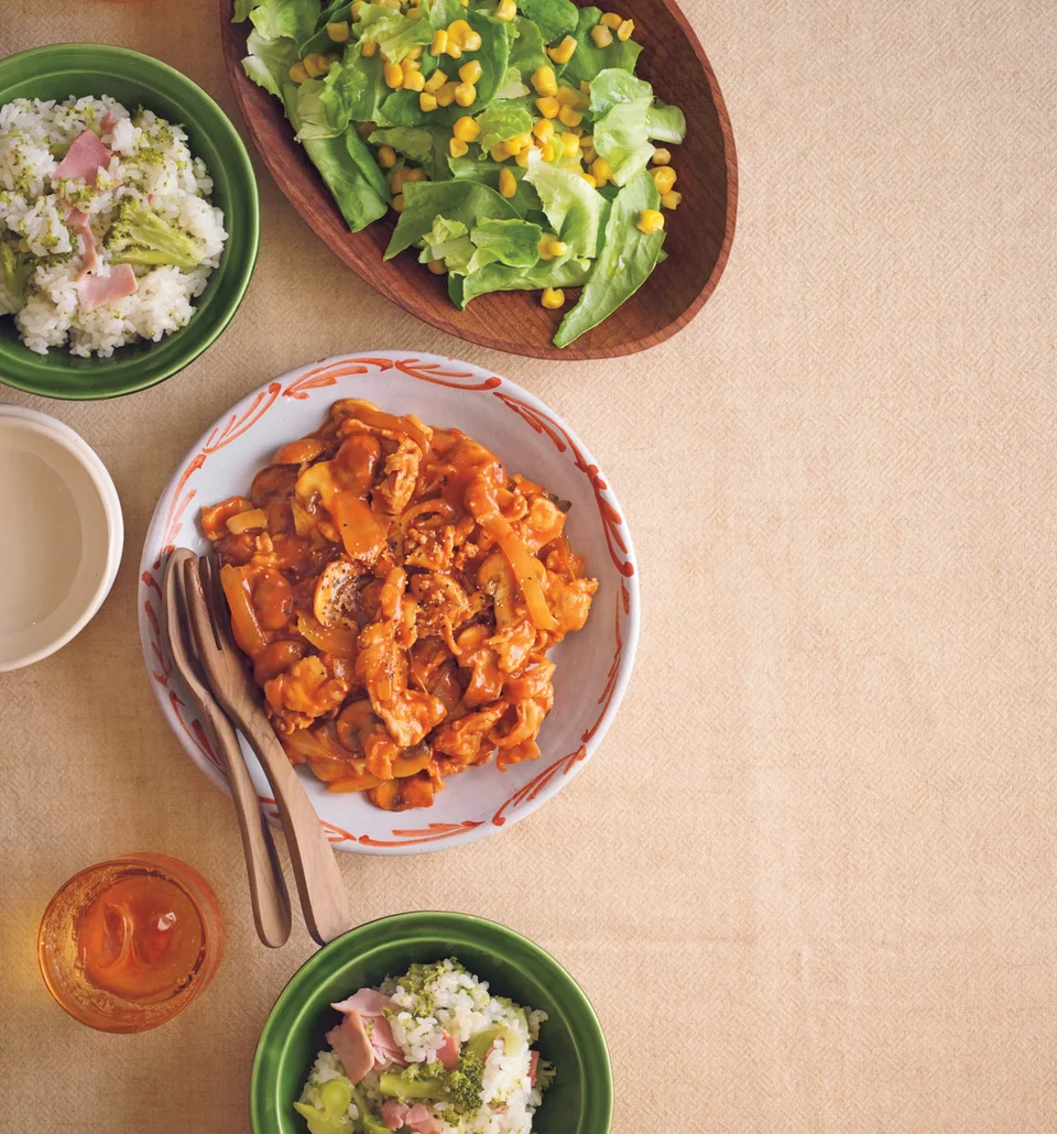 ブロッコリーの洋風炊き込みご飯