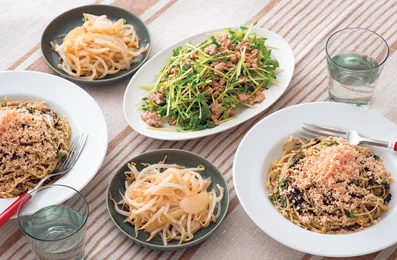 「新しいたらこパスタ」の献立