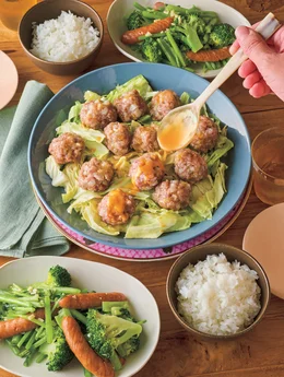 「新玉たっぷり肉だんご」の献立