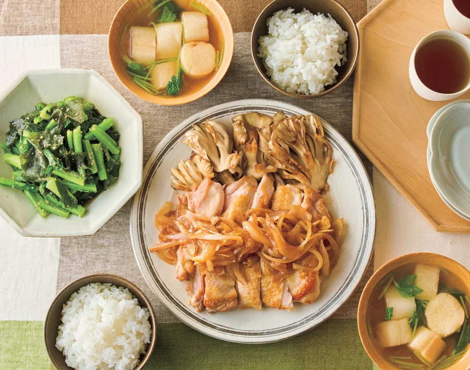 新玉ソースのチキンソテー