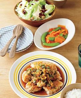 「とりもも肉のシャリアピン風」の献立