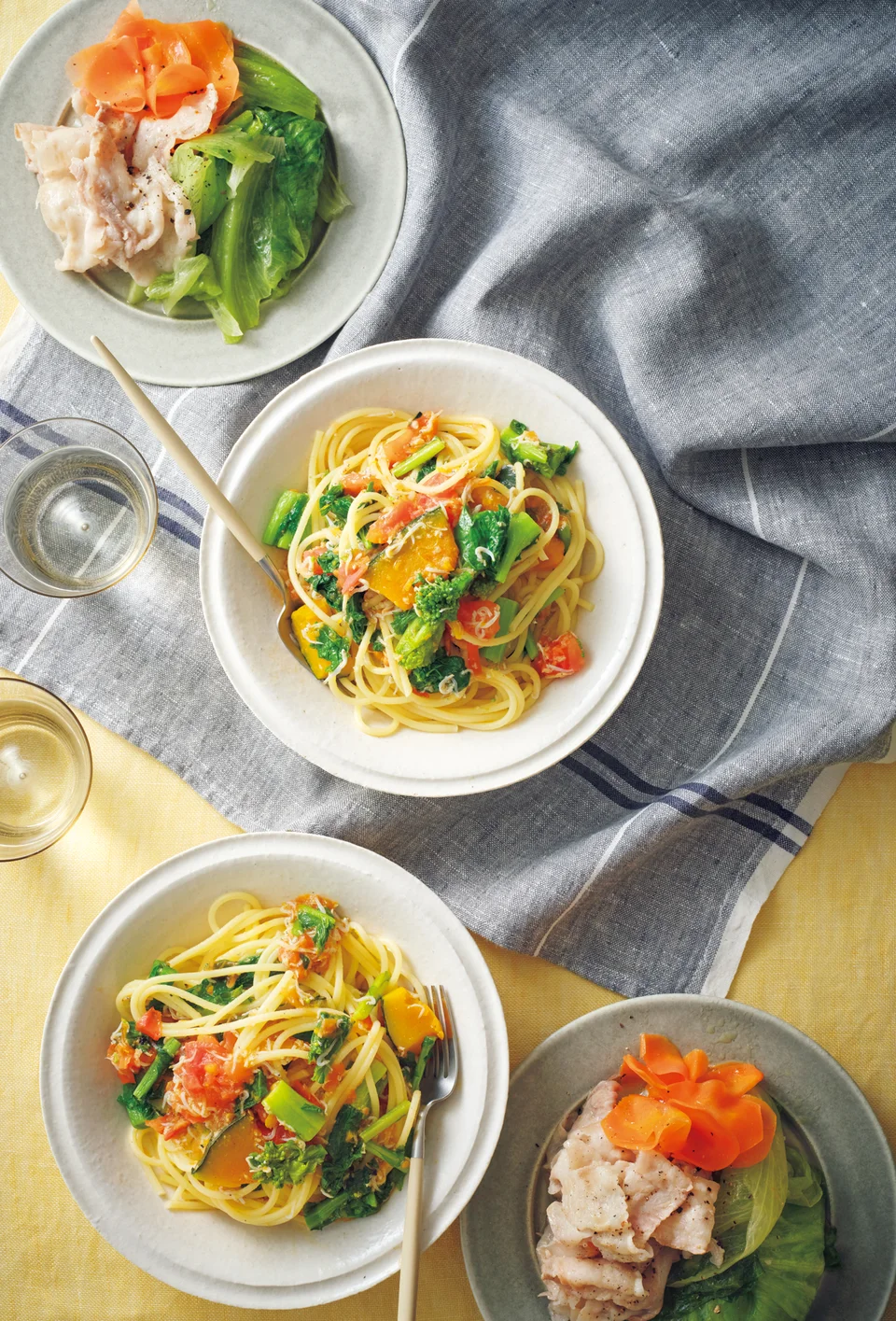 菜の花としらすのパスタ