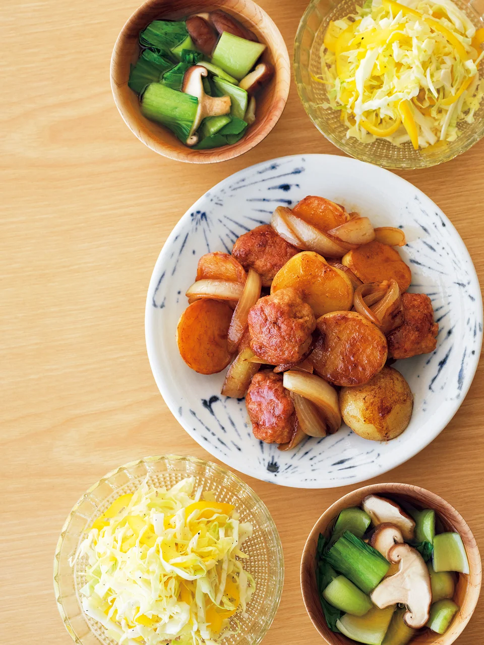 つくねと新じゃがの甘辛炒め