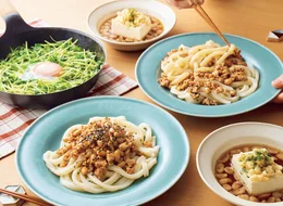 「豆とみそのジャージャーうどん」の献立