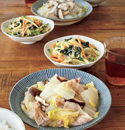「豚肉と白菜の塩蒸し煮」の献立